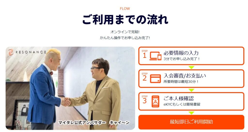 レゾナンス|ご利用までのながれ