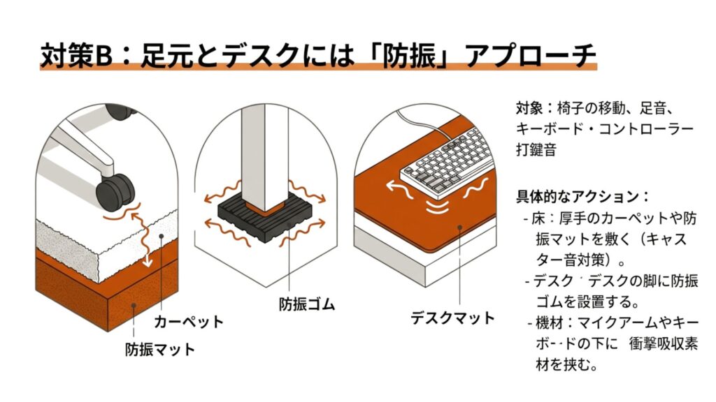 床は「振動」が伝わりやすい
