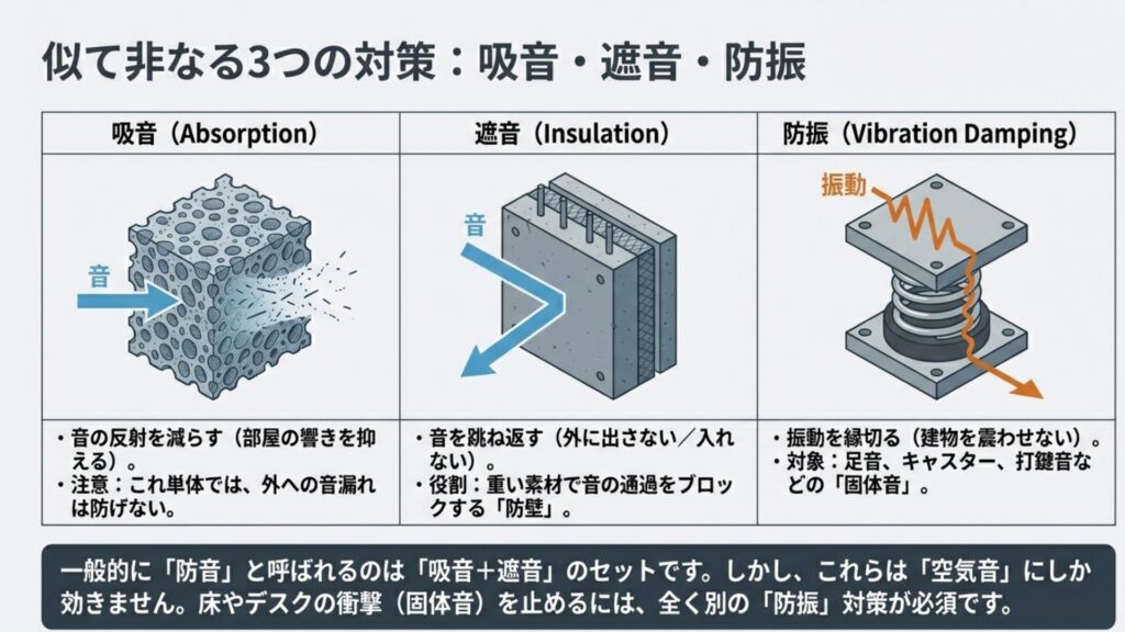 対策方法は大きく3つに分かれる