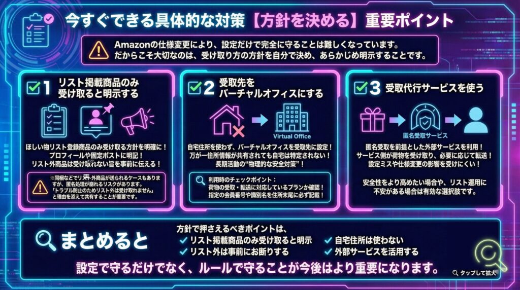 今すぐできる具体的な対策【方針を決める】