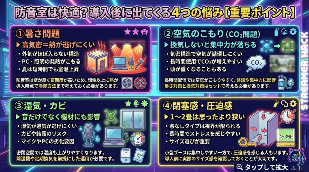 防音室は快適?導入後に出てくる4つの悩み