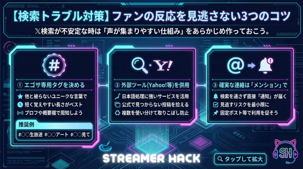 ファンの反応を見逃さない3つのコツ